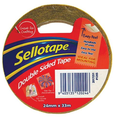 SELLOTAPE DOUBLE SIDED TAPE 24MM X 33M