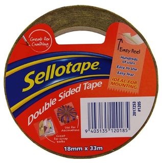SELLOTAPE DOUBLE SIDED TAPE 18MM X 33M