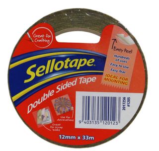 SELLOTAPE DOUBLE SIDED TAPE 12MM X 33M