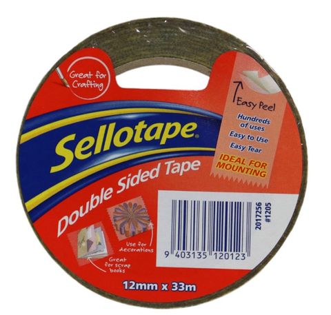 SELLOTAPE DOUBLE SIDED TAPE 12MM X 33M