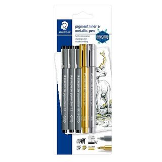 STAEDTLER PIGMENT LINER & METALLIC MARKER SET 5