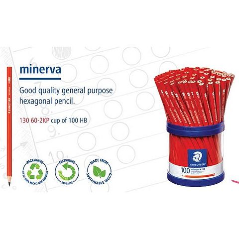 STAEDTLER GRAPHITE PENCIL MINERVA CLASS PACK 100HB