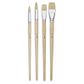 PEBEO 4 LONG BRUSH SET ROUND/FLAT WHITE BRISTLE