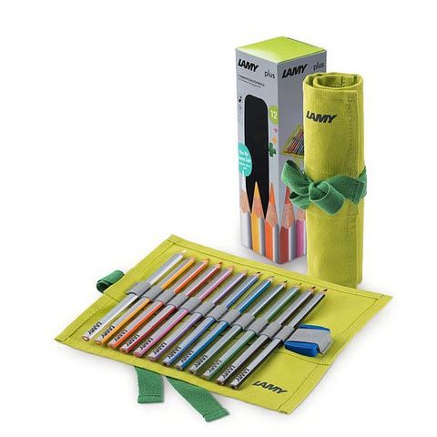 LAMY COLOUR PENCILS PLUS 12 IN ROLL+ SHARPENER