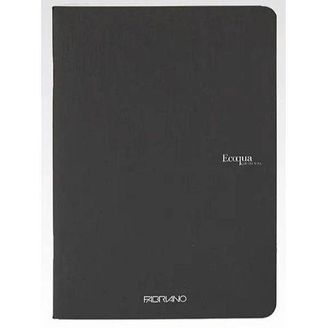 FABRIANO ECOQUA STAPLED NOTEBOOK A5 GRID BLACK