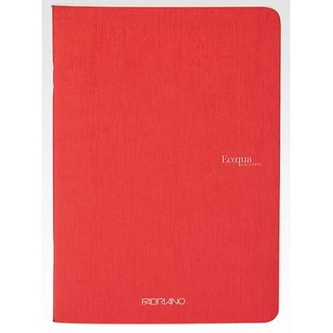 FABRIANO ECOQUA STAPLED NOTEBOOK A5 GRID RASPBERRY