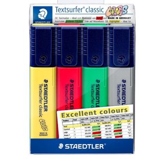 STAEDTLER TEXTSURFER CLASSIC X HIGHLIGHTERS P SET4