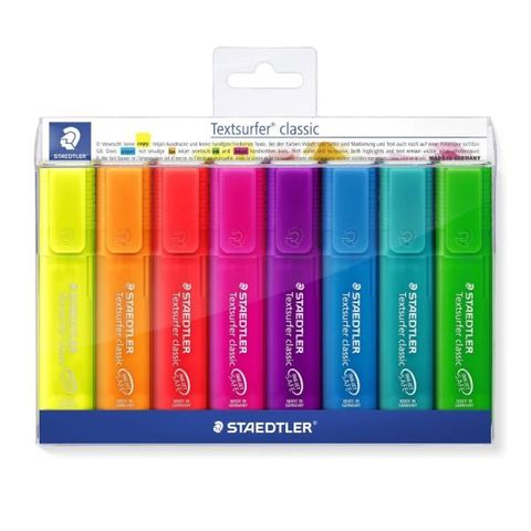 STAEDTLER TEXTSURFER CLASSIC HIGHLIGHTERS ICE SET8