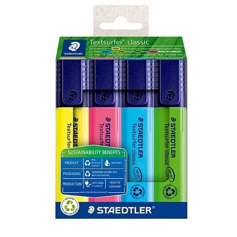 STAEDTLER TEXTSURFER CLASSIC HIGHLIGHTERS RC SET 4