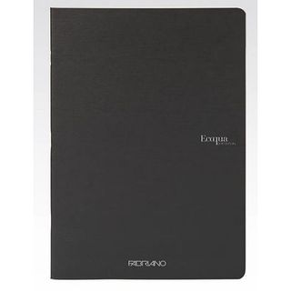 FABRIANO ECOQUA STAPLED NOTEBOOK A4 GRID BLACK