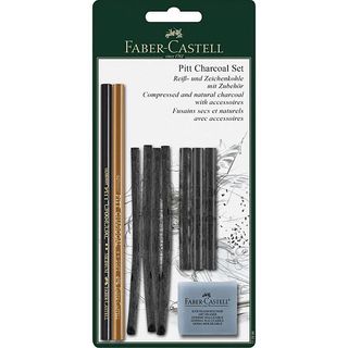 FABER PITT CHARCOAL STARTER SET 10 PIECES