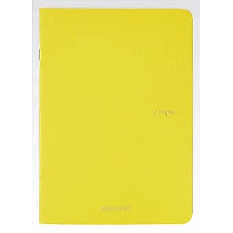 FABRIANO ECOQUA STAPLED NOTEBOOK A5 LINED LEMON