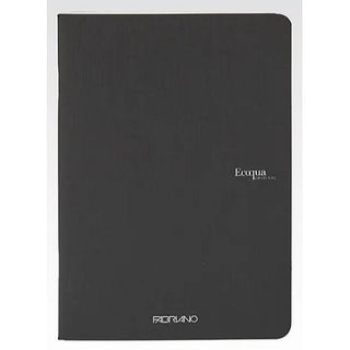 FABRIANO ECOQUA STAPLED NOTEBOOK A5 LINED BLACK