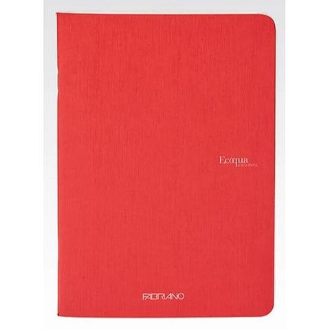 FABRIANO ECOQUA STAPLED NOTEBOOK A5 LINED RASPBERR