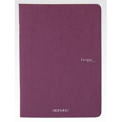 FABRIANO ECOQUA STAPLED NOTEBOOK A5 LINED WINE