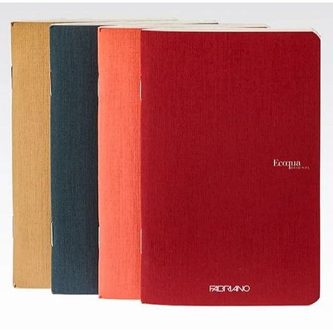 FABRIANO ECOQUA POCKETBOOK PLAIN 4 X EARTH