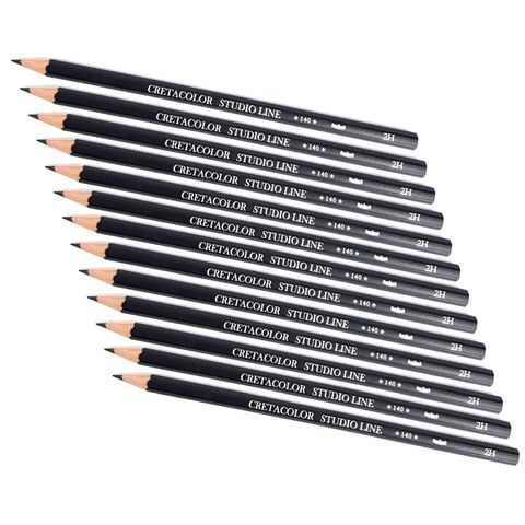 CRETACOLOR SCHOOL PENCIL STUDIO GRAPHITE 2H (144)