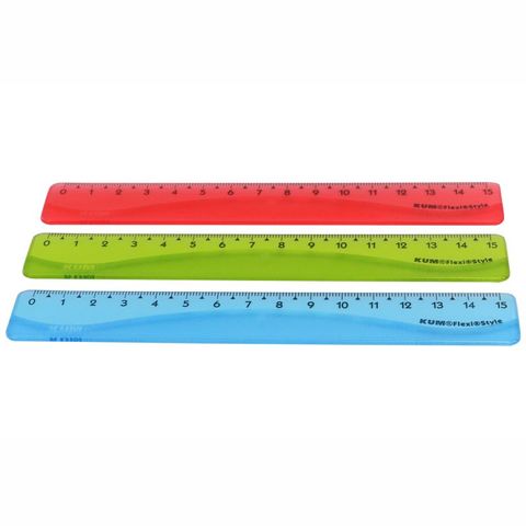 KUM L1 FLEXI STYLE PLASTIC RULER 15CM