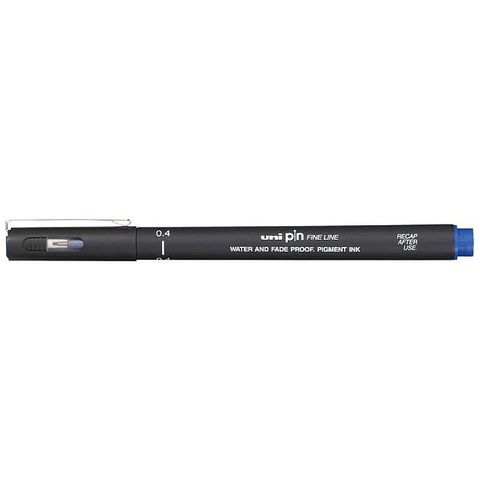 UNI PIN FINELINE PERMANENT BLUE PEN 0.4MM