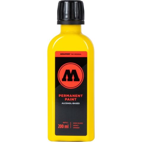 MOLOTOW PERMANENT PAINT REFILL 200ML ZINC YELLOW