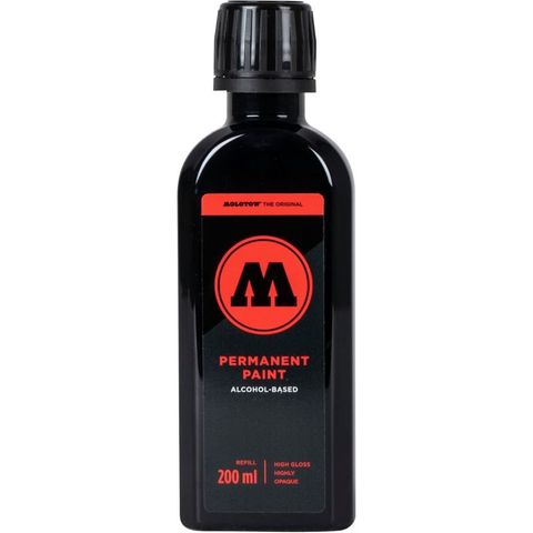 MOLOTOW PERMANENT PAINT REFILL 200ML SIGNAL BLACK