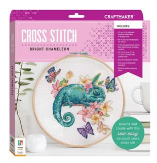 CRAFT MAKER CROSS STITCH BRIGHT CHAMELEON KIT