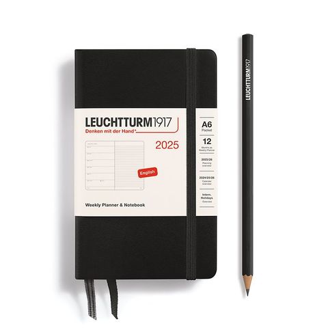 LEUCHTTURM1917 2025 WEEKLY PLANNER A6 BLACK