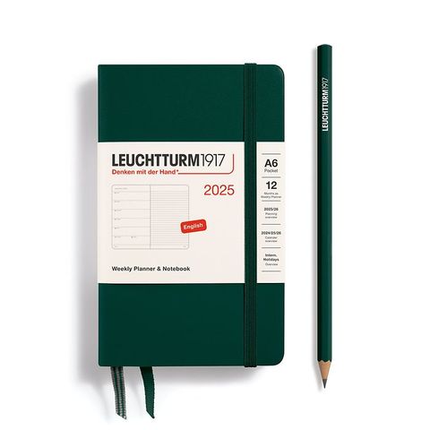 LEUCHTTURM1917 2025 WEEKLY PLANNER A6 FOREST GRN