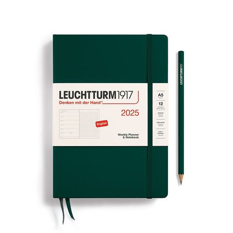 LEUCHTTURM1917 2025 WEEKLY PLANNER A5 DOTTED F.GRN