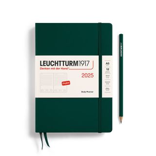 LEUCHTTURM1917 2025 DAILY PLANNER A5 FOREST GRN