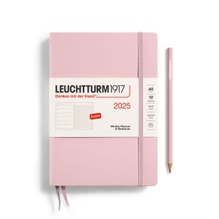 LEUCHTTURM1917 2025 WEEKLY PLANNER A5 POWDER