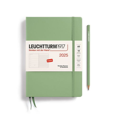 LEUCHTTURM1917 2025 WEEKLY PLANNER A5 SAGE