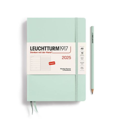 LEUCHTTURM1917 2025 WEEKLY PLANNER A5 MINT GRN