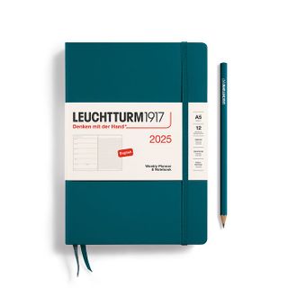 LEUCHTTURM1917 2025 WEEKLY PLANNER A5 PACIFIC GRN