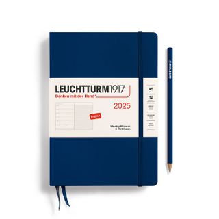 LEUCHTTURM1917 2025 WEEKLY PLANNER A5 NAVY