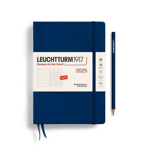 LEUCHTTURM1917 2025 WEEKLY PLANNER A5 NAVY