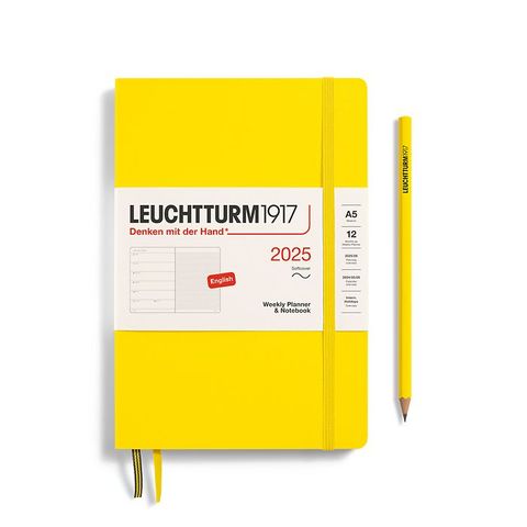 LEUCHTTURM1917 2025 WEEKLY PLANNER A5 S/C LEMON