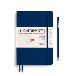 LEUCHTTURM1917 2025 WEEKLY PLANNER A5 S/C NAVY