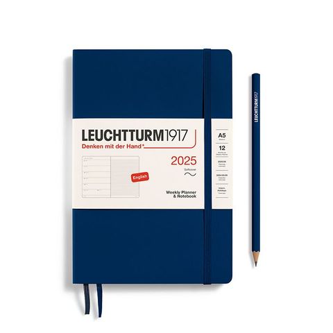 LEUCHTTURM1917 2025 WEEKLY PLANNER A5 S/C NAVY