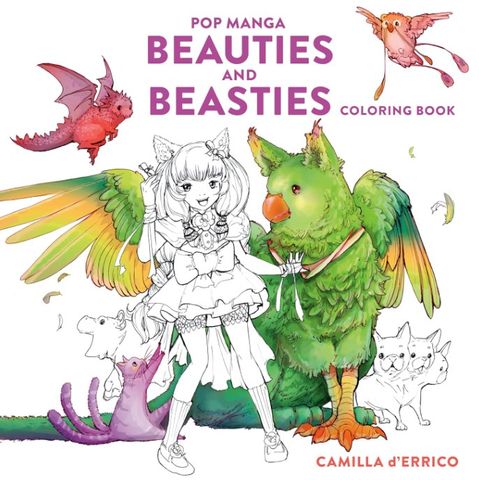 POP MANGA BEAUTIES AND BEASTIES COLORING BOOK