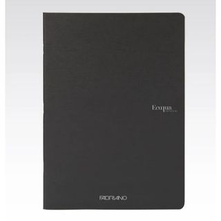 FABRIANO ECOQUA STAPLED NOTEBOOK A5 PLAIN BLACK