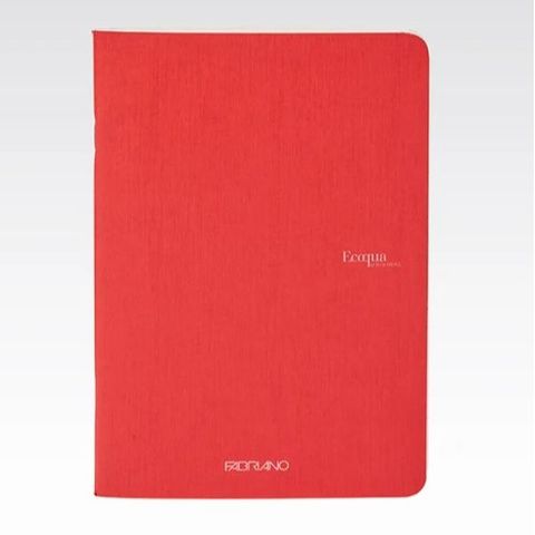 FABRIANO ECOQUA STAPLED NOTEBOOK A5 PLAIN RASPBERR