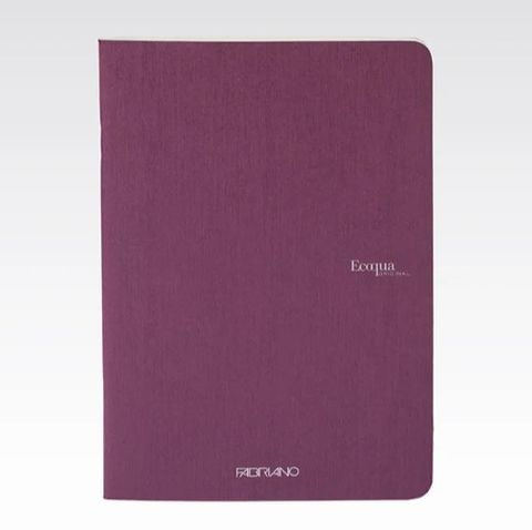 FABRIANO ECOQUA STAPLED NOTEBOOK A5 PLAIN WINE