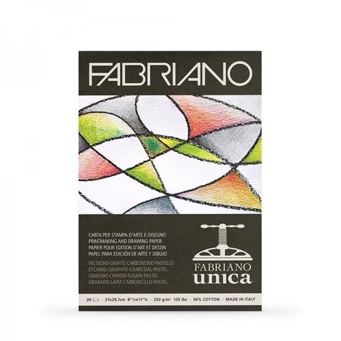 FABRIANO UNICA WHITE 250G A4 PAD (20)