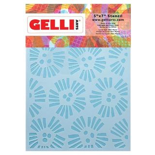 GELLI STENCIL 5" X 7" ABSTRACT FLOWER DESIGN