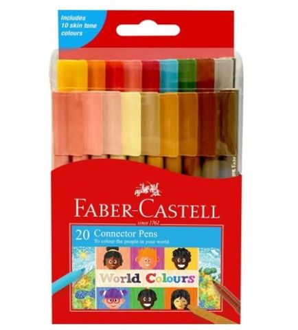 FABER CONNECTOR PEN WORLD COLOURS SET 20