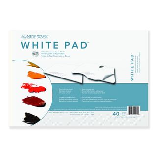 NEW WAVE DISPOSABLE RECTANGLE PALETTE PAD WHITE
