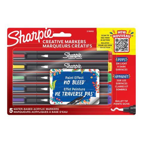 SHARPIE CREATIVE MARKERS BULLET TIP ASST SET5