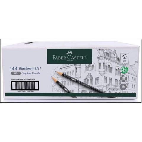 FABER BLACKMATT 1111 PENCIL HB CLASS PACK OF 144