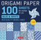 ORIGAMI PAPER BLUE WHITE 21CM 100 SHEETS